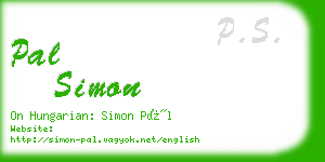 pal simon business card